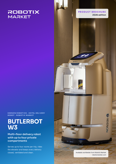Keenon BUTLERBOT W3 Robô de serviço multipiso – Brochura do produto