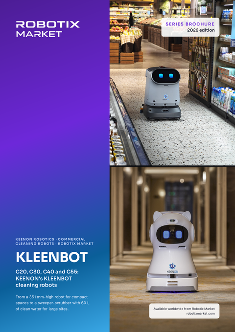 Robô de lavagem autónomo Keenon KLEENBOT C55 – Brochura do produto