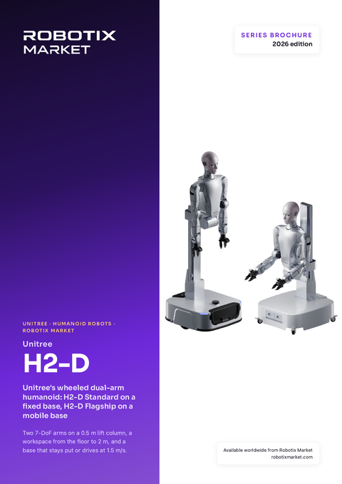 Unitree H2-D Flagship tweearmige humanoïde robot met mobiele basis op wielen – Productbrochure